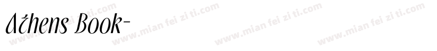 Athens Book字体转换